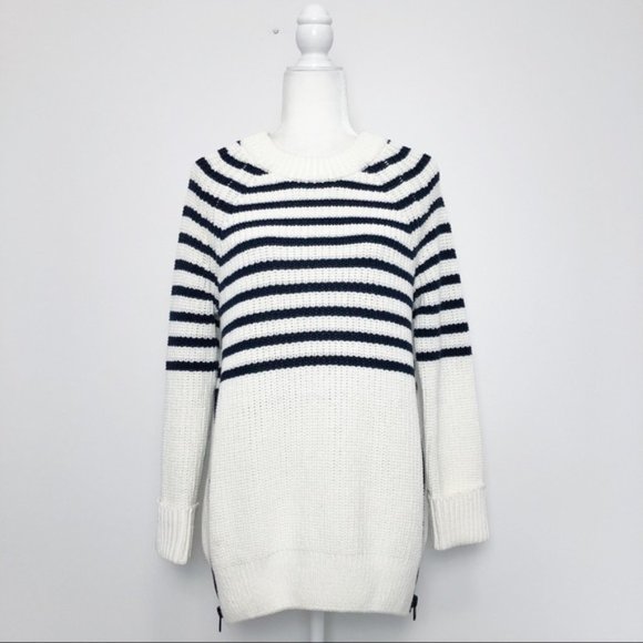 Kate Spade Aura Striped Side Zip Sweater Small - Picture 4 of 8